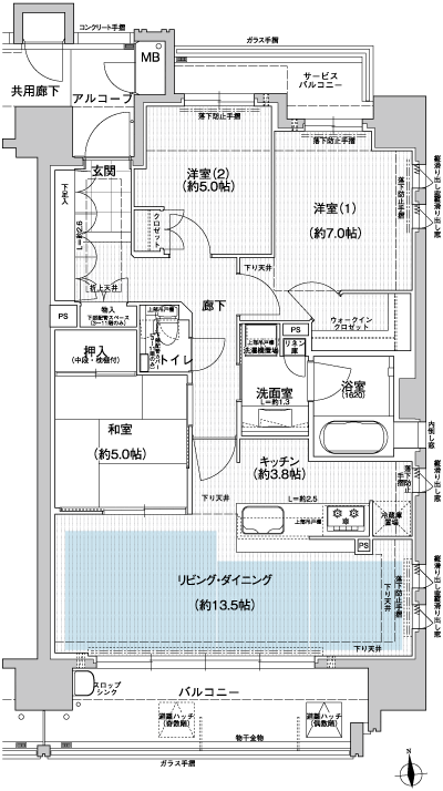 Floor: 3LDK, occupied area: 80.62 sq m, Price: 40.2 million yen