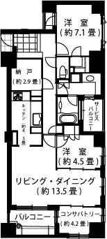 Floor plan. 2LDK + S (storeroom), Price 29,800,000 yen, Occupied area 83.67 sq m , Balcony area 6.4 sq m