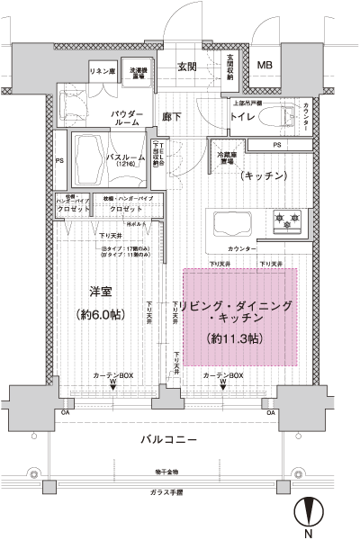 Floor: 1LDK, the area occupied: 43.6 sq m, Price: 25,661,200 yen