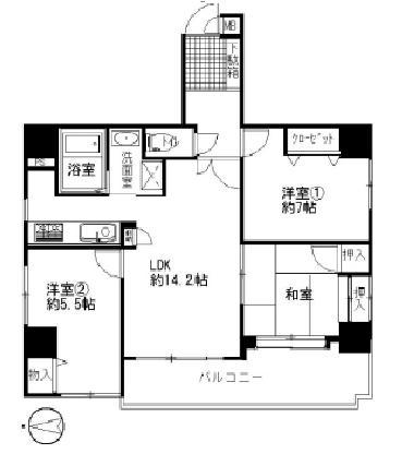 Floor plan. 3LDK, Price 24,800,000 yen, Footprint 71.8 sq m , Balcony area 11.57 sq m