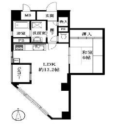 Floor plan. 1LDK, Price 11,980,000 yen, Occupied area 50.43 sq m , Balcony area 2.7 sq m system Kitchen ・ Such as the unit bus new