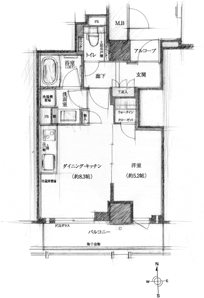 Floor: 1DK, occupied area: 36.57 sq m, Price: TBD