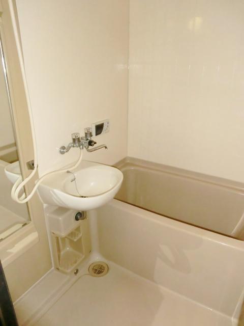 Bathroom. Clean wash basin with unit bus