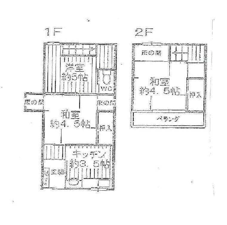 Floor plan. 6.8 million yen, 3DK, Land area 34.4 sq m , Building area 44.87 sq m