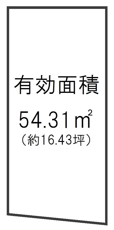 Compartment figure. Land price 22 million yen, Land area 82.54 sq m effective land area: 54.31 sq m (about 16.43 square meters)
