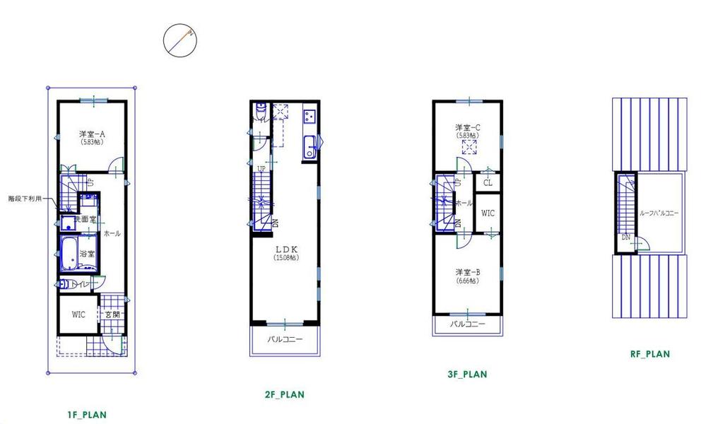 Building plan example (floor plan). Building plan example: Building Price  17.3 million yen, Building area  92.47  sq m