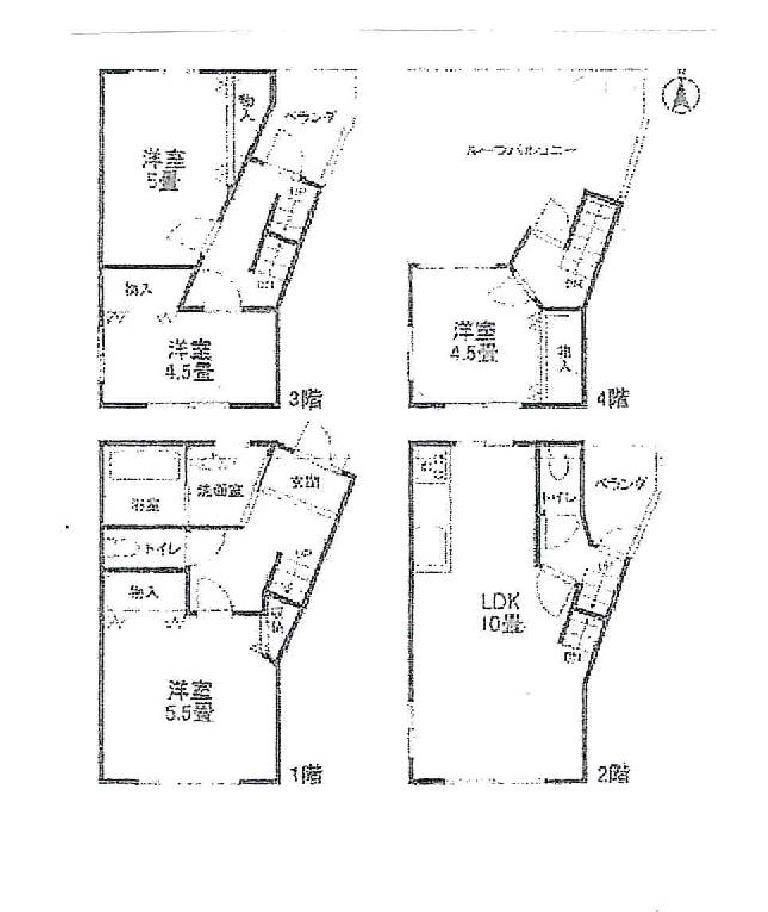 Floor plan. 25,300,000 yen, 4LDK, Land area 59.36 sq m , Building area 93.67 sq m