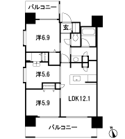 Floor: 3LDK + DEN + LOFT, occupied area: 68.76 sq m, Price: 29,020,000 yen ~ 32,660,000 yen