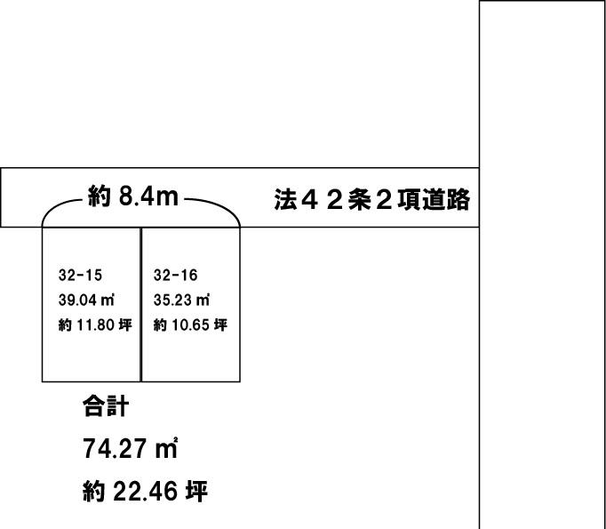 Compartment figure. Land price 22,400,000 yen, Land area 74.24 sq m