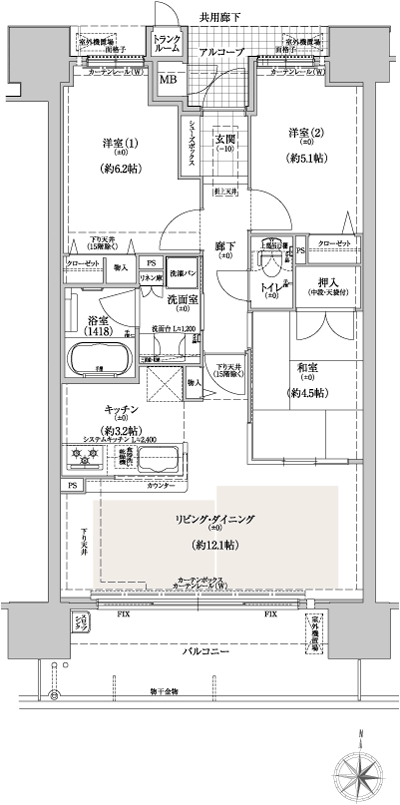 Floor: 3LDK, occupied area: 67.26 sq m, Price: 32.8 million yen