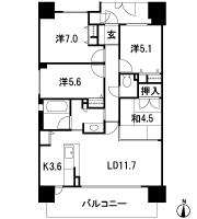Floor: 4LDK, the area occupied: 81.8 sq m, Price: 38.7 million yen