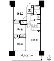 Floor: 3LDK, occupied area: 64.69 sq m, Price: 30.3 million yen