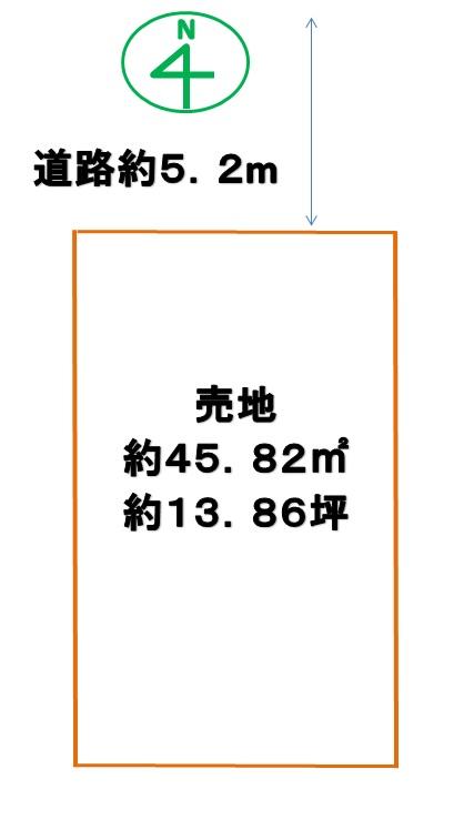 Compartment figure. Land price 16 million yen, No impassable there is no cars allowed by the time zone in the land area 45.82 sq m shopping district along