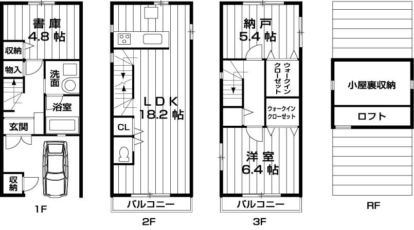 Floor plan. 32,800,000 yen, 3LDK, Land area 50.04 sq m , Building area 82.31 sq m