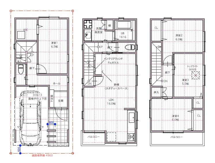 Floor plan. 30,800,000 yen, 4LDK, Land area 56.52 sq m , Building area 104.18 sq m