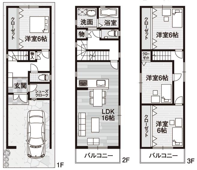 Building plan example (floor plan). Building plan example Building price / 16.8 million yen, Building area / 110.97 sq m