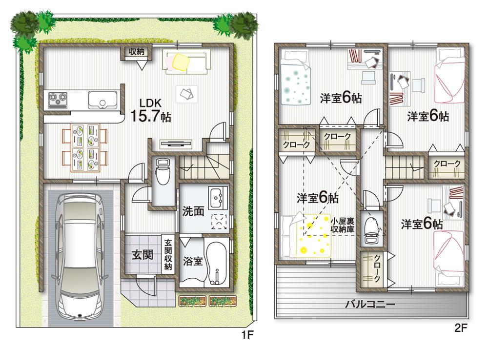 Floor plan. 33,300,000 yen, 4LDK, Land area 71.13 sq m , Building area 89.1 sq m floor plan changes can be freely
