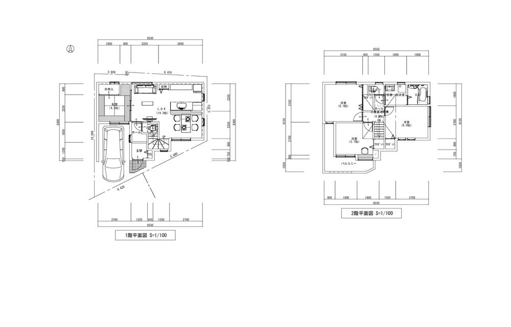 Compartment figure. 32,800,000 yen, 4LDK, Land area 71.38 sq m , Building area 82.88 sq m floor plan changes can be freely