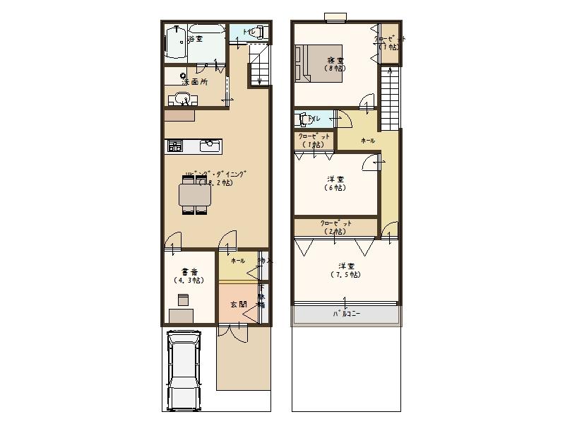 Floor plan. 29,800,000 yen, 4LDK, Land area 89.1 sq m , Building area 88.2 sq m