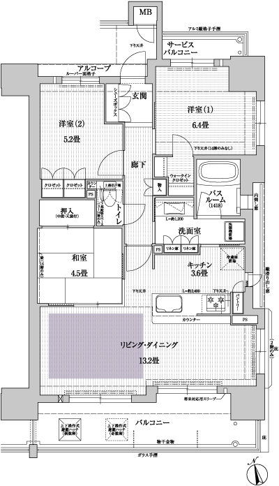 Floor: 3LDK, occupied area: 74.03 sq m, Price: 35,180,000 yen