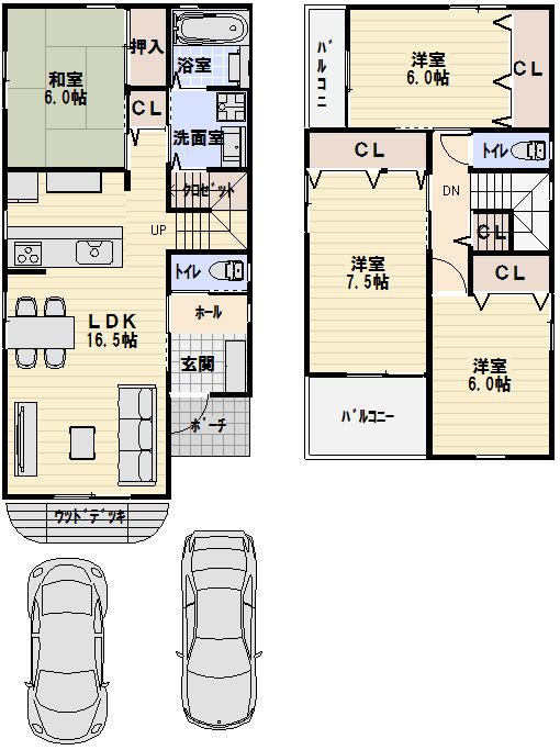 Floor plan. 37,900,000 yen, 4LDK, Land area 119.76 sq m , Building area 100.44 sq m floor plan