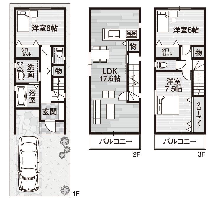 Building plan example (floor plan). Building plan example Building price / 16.3 million yen, Building area / 92.0 sq m