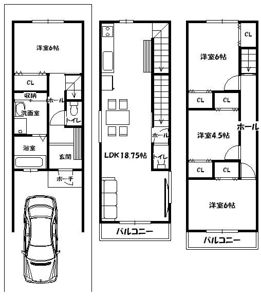 Floor plan. 29,800,000 yen, 4LDK, Land area 58.13 sq m , Building area 100 sq m floor plan