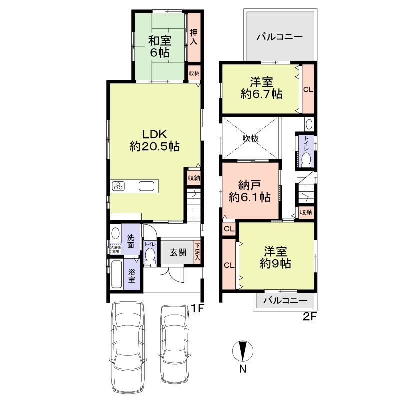 Floor plan. 42,800,000 yen, 3LDK + S (storeroom), Land area 113.31 sq m , Building area 113 sq m