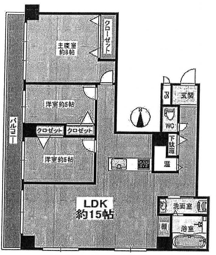 Floor plan. 3LDK, Price 15.8 million yen, Occupied area 89.76 sq m , Balcony area 11.13 sq m