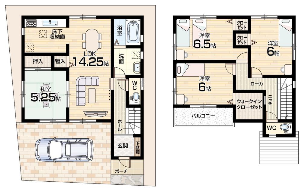 Floor plan. (No. 1 point), Price 23.5 million yen, 4LDK+S, Land area 90.36 sq m , Building area 93.15 sq m