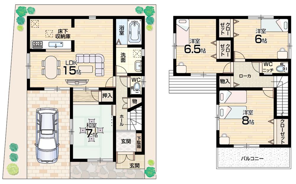 Floor plan. (No. 2 locations), Price 23.8 million yen, 4LDK, Land area 90.11 sq m , Building area 98.01 sq m