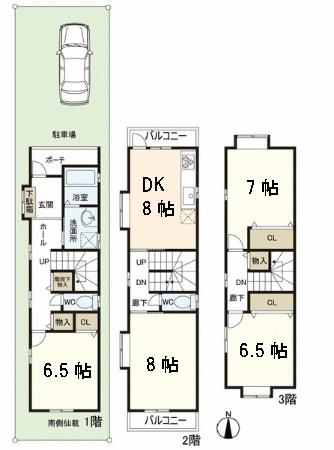 Floor plan. 29,800,000 yen, 4DK, Land area 73.99 sq m , Building area 100.6 sq m