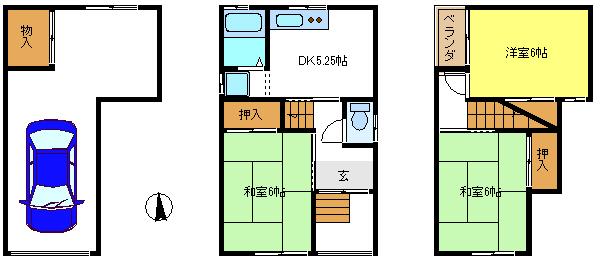 Floor plan. 8.8 million yen, 3DK, Land area 38.62 sq m , The building is the area 78.93 sq m room renovated. 