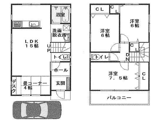 Floor plan. 31,800,000 yen, 3LDK, Land area 82.45 sq m , Building area 91.08 sq m