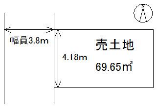 Compartment figure. Land price 17.3 million yen, Land area 69.65 sq m