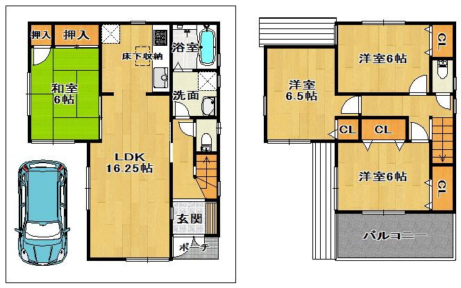 Floor plan. (No. 3 locations), Price 22,800,000 yen, 4LDK, Land area 88.51 sq m , Building area 95.18 sq m