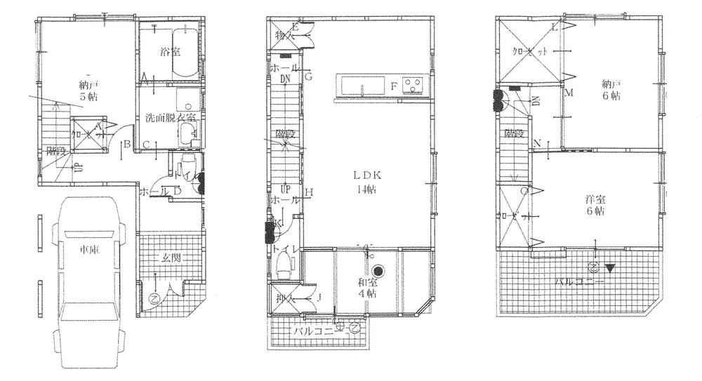 Floor plan. 25,500,000 yen, 4DK, Land area 53.23 sq m , Building area 89.8 sq m