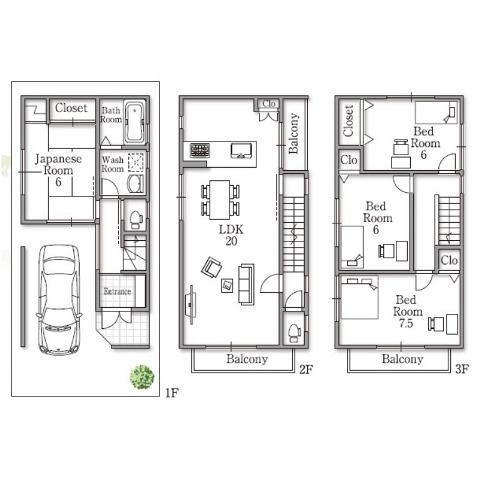 Floor plan. 35,800,000 yen, 4LDK, Land area 60.02 sq m , Building area 117.45 sq m reference plan (floor plan is free to change)