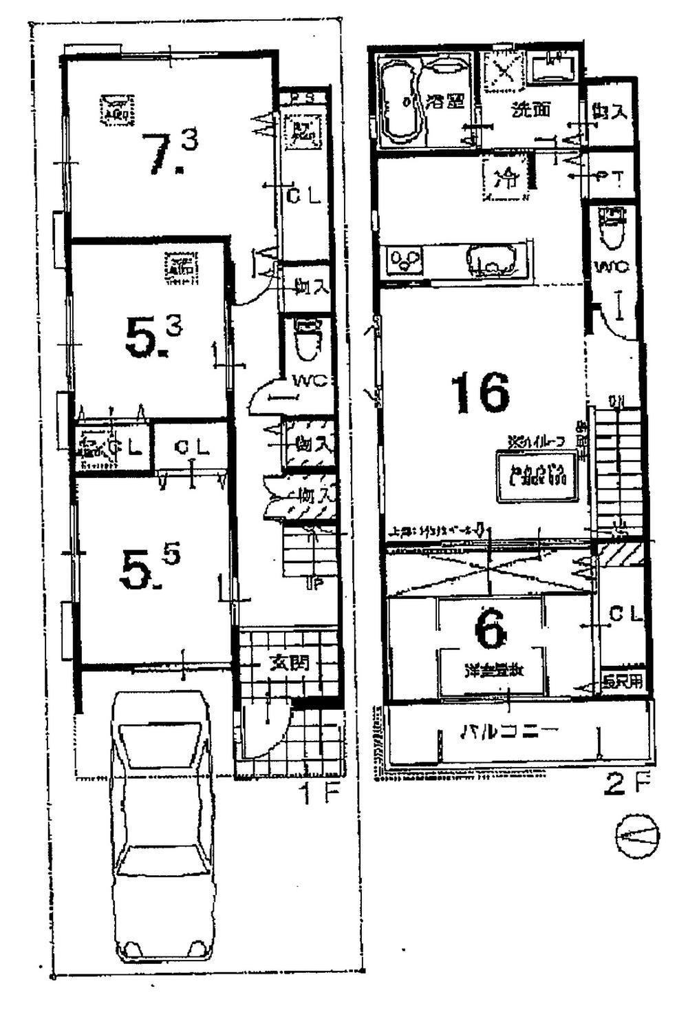 Floor plan. 37,800,000 yen, 4LDK, Land area 88.3 sq m , Building area 100.34 sq m