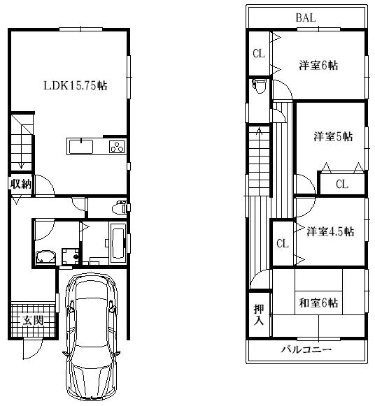 Floor plan. Price 35,800,000 yen, 4LDK, Land area 91.48 sq m , Building area 103.91 sq m