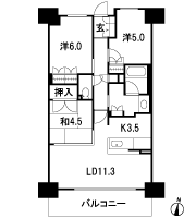 Floor: 3LDK, the area occupied: 67.7 sq m, Price: 30.8 million yen