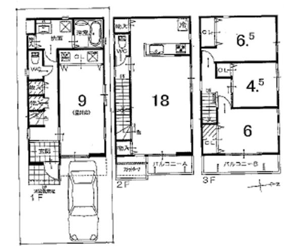 Floor plan. 36,800,000 yen, 4LDK, Land area 77.13 sq m , Building area 112.67 sq m