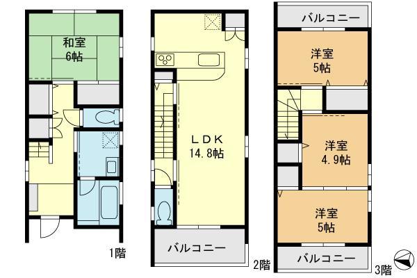Floor plan. 31 million yen, 4LDK, Land area 68.42 sq m , Building area 98.41 sq m
