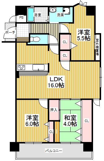 Floor plan. 3LDK, Price 22.5 million yen, Occupied area 72.36 sq m , Balcony area 10.08 sq m