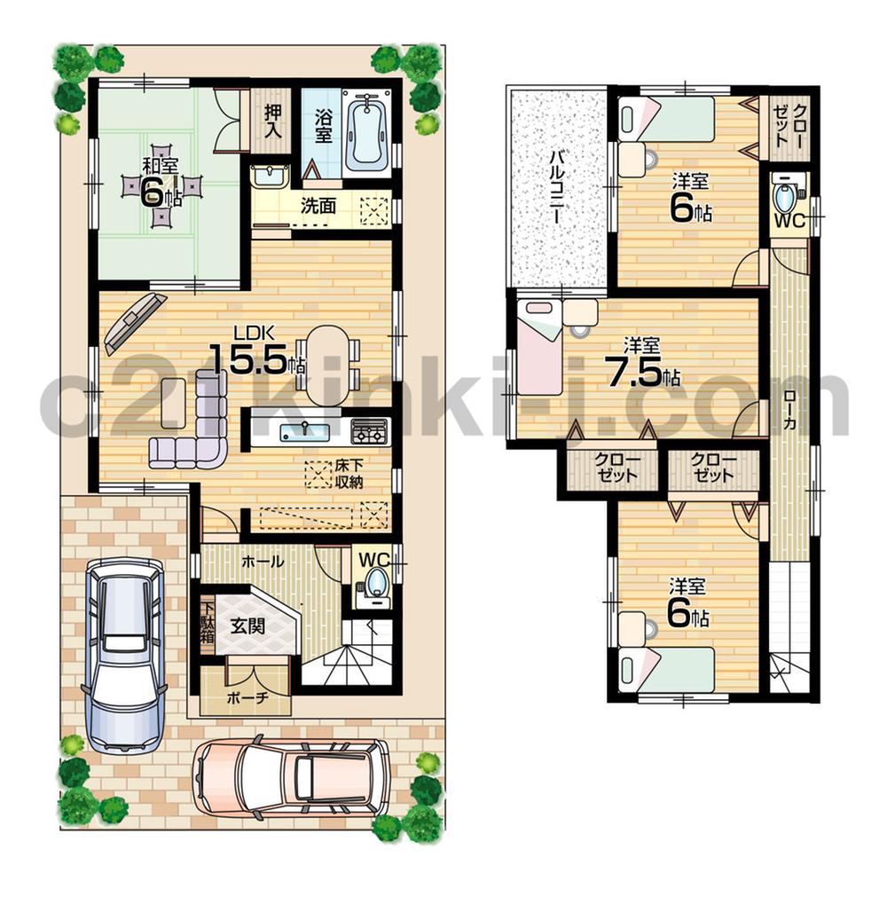 Floor plan. (No. 1 point), Price 19,800,000 yen, 4LDK, Land area 100.5 sq m , Building area 95.58 sq m