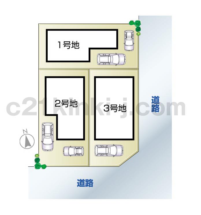 The entire compartment Figure. All three House! Corner lot!