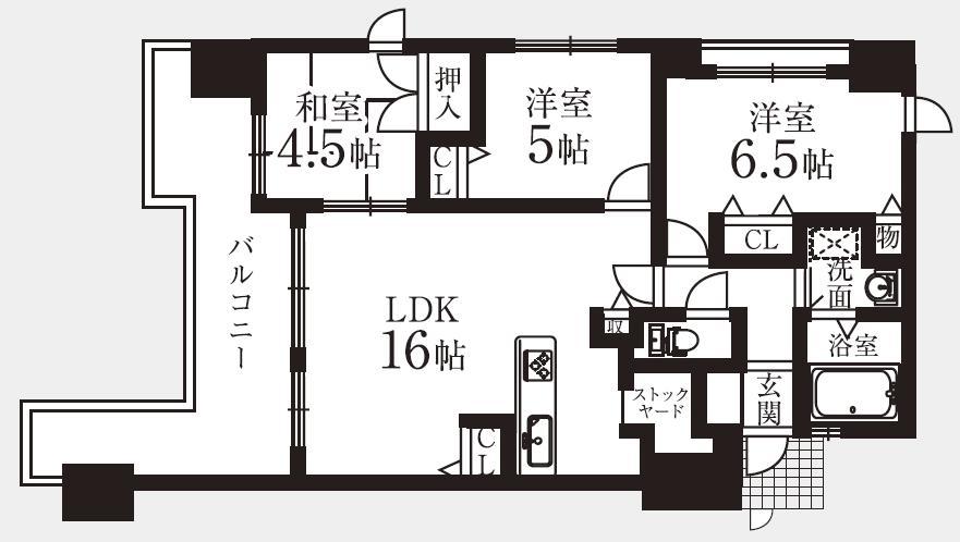 Floor plan. 3LDK, Price 19,800,000 yen, Occupied area 70.47 sq m , Balcony area 17.33 sq m