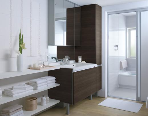 Wash basin, toilet. It is the same specification. Storage lot, Large vanity specification easy-to-use.