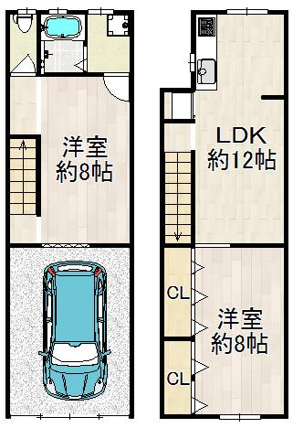 Floor plan. 11.8 million yen, 2LDK, Land area 48.92 sq m , Building area 63.72 sq m