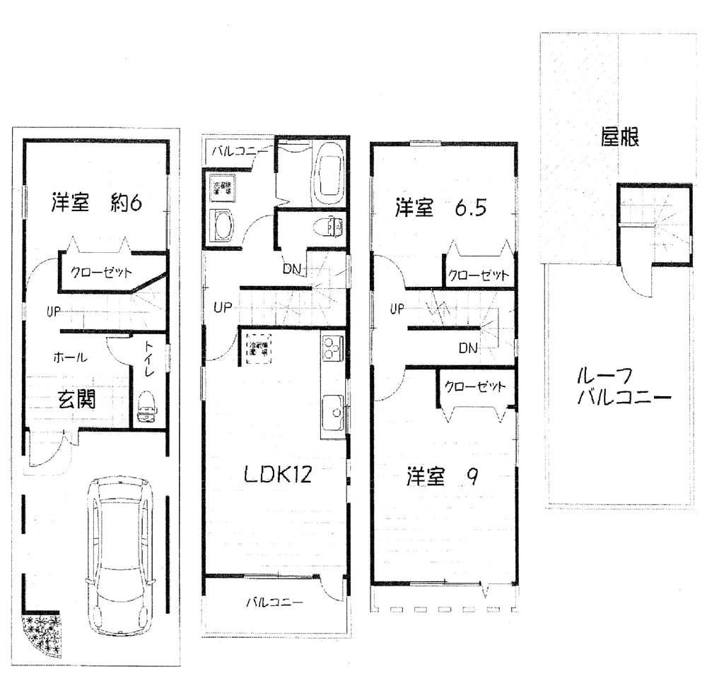 Floor plan. 28.8 million yen, 3LDK, Land area 59.2 sq m , Building area 92.82 sq m